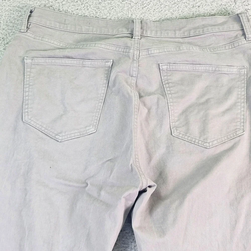Flint And Tinder Pants Mens 33x34 Gray Chino 5 Pocket Tapered Fit Stretch Casual